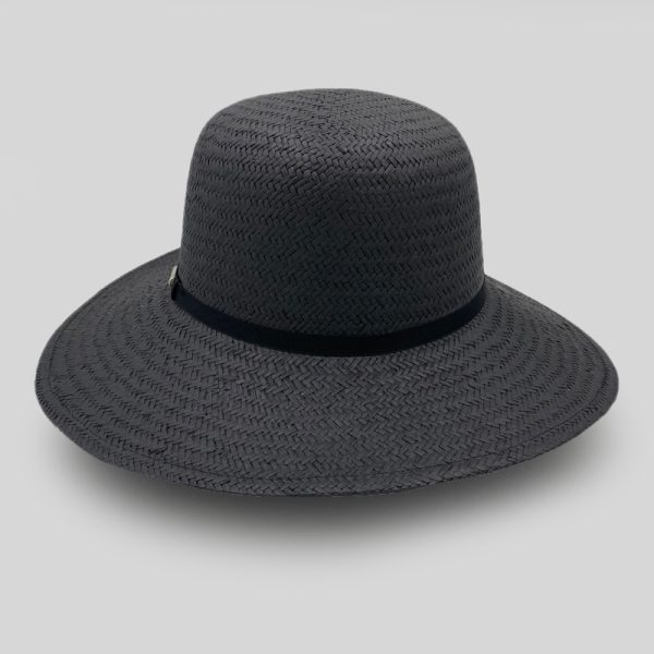 ψάθινο καλοκαιρινό καπέλο PAMELA STRAW HAT BLACK