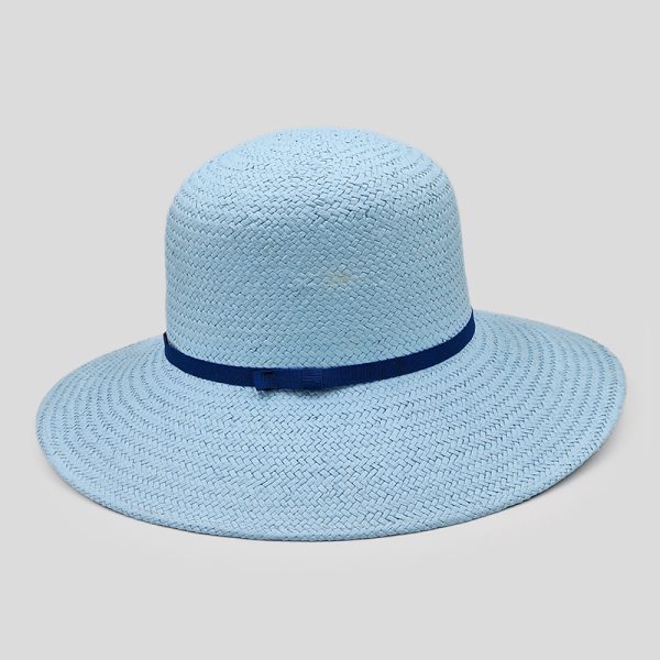 ψάθινο καλοκαιρινό καπέλο PAMELA STRAW HAT LIGHT BLUE