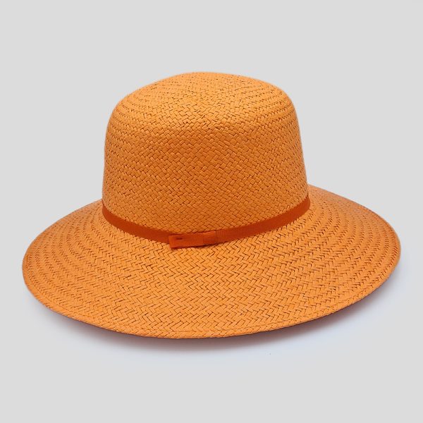 ψάθινο καλοκαιρινό καπέλο PAMELA STRAW HAT ORANGE