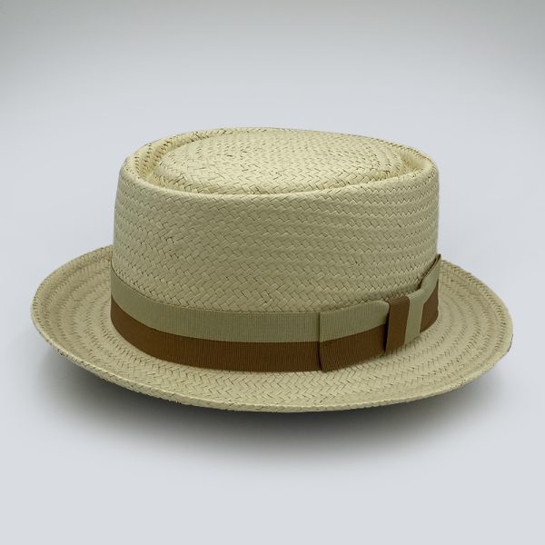 ψάθινο καλοκαιρινό καπέλο pork pie straw hat natural