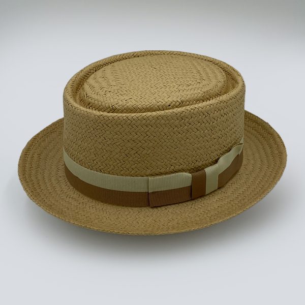 ψάθινο καλοκαιρινό καπέλο pork pie straw hat nude