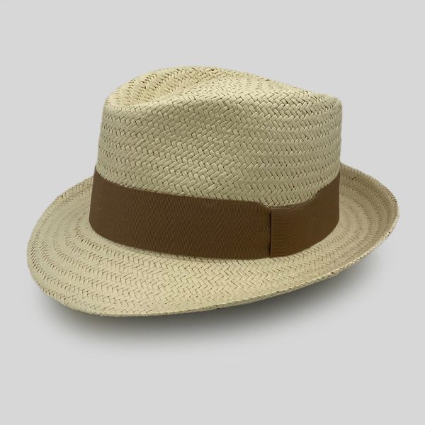 ψάθινο καλοκαιρινό καπέλο TRILBY LOW CROWN NATURAL