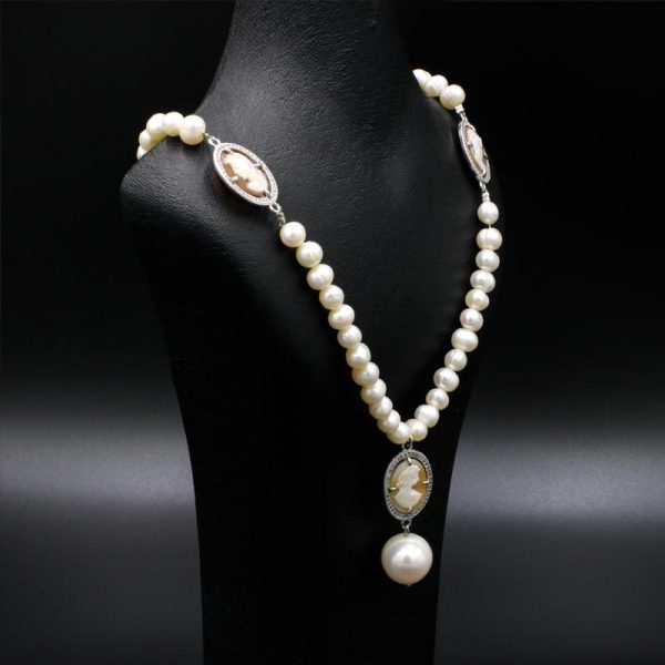 κολιέ Necklace with Three Cameo jewelry n21 a