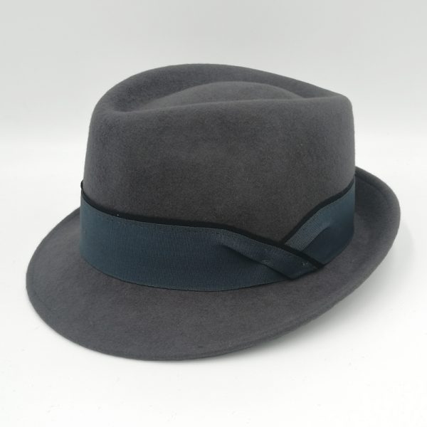 καπέλο μάλλινο γκρι gray felt wool napoles hat AA14675 a