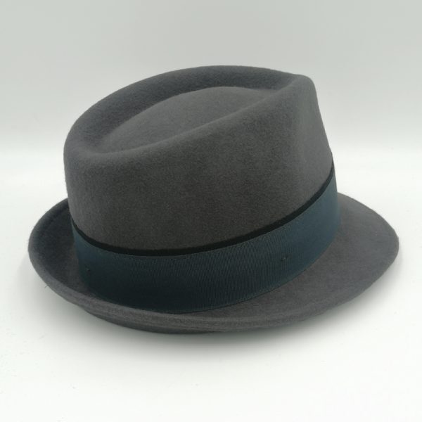 καπέλο μάλλινο γκρι gray felt wool napoles hat AA14675 b
