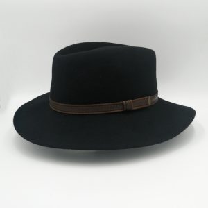 καπέλο μάλλινο μαύρο black plantation felt wool belt AA14870a