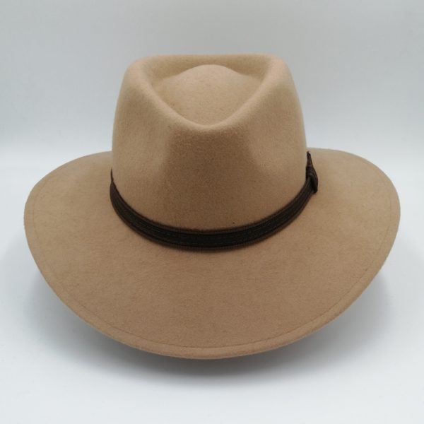 καπέλο μάλλινο camel plantation felt wool belt AA14870a