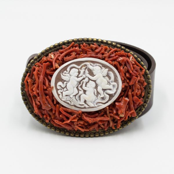 Belt with Cοral & Cameo 1