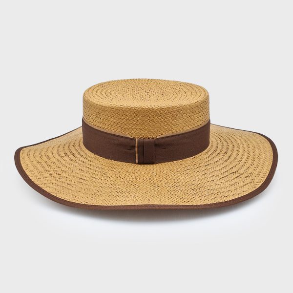 ψάθινο καλοκαιρινό καπέλο SUMMER STRAW HAT CANOTIER WIDE BRIMMED NUDE