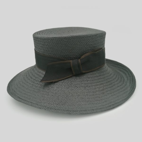 ψάθινο καλοκαιρινό καπέλο SUMMER STRAW HAT ALAMUDDIN CANOTIER STRAW BLACK