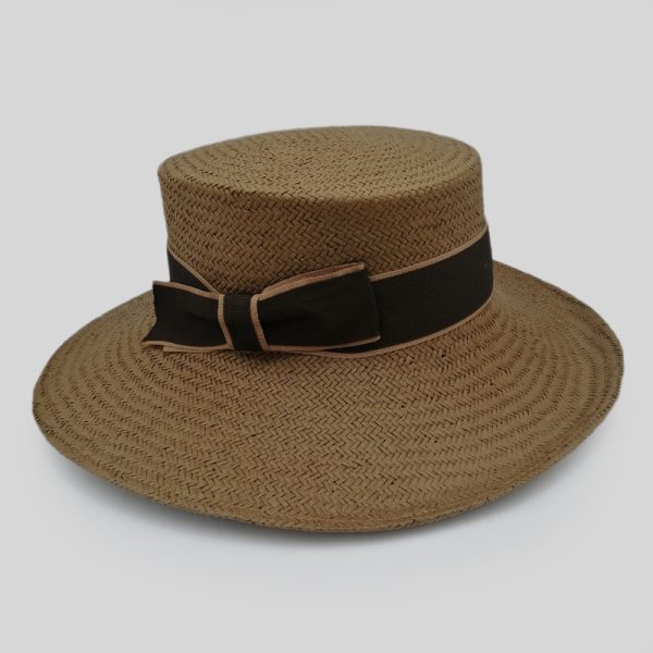 ψάθινο καλοκαιρινό καπέλο SUMMER STRAW HAT ALAMUDDIN CANOTIER STRAW BROWN