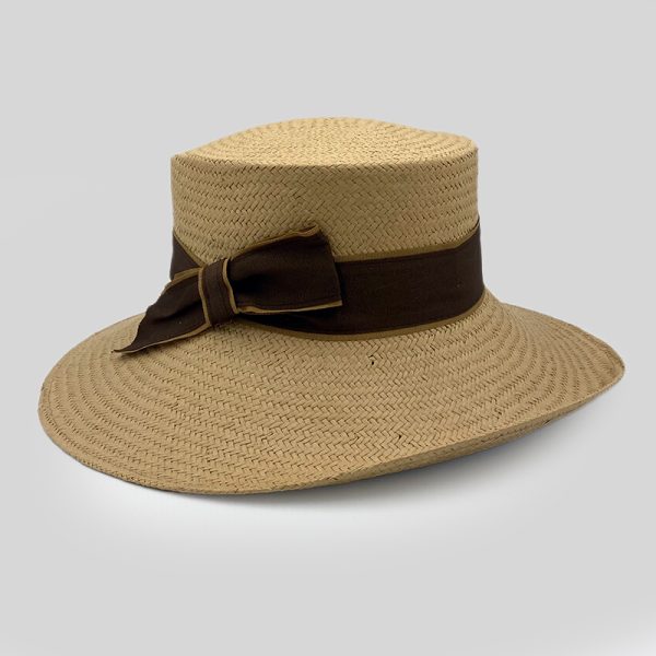 ψάθινο καλοκαιρινό καπέλο SUMMER STRAW HAT ALAMUDDIN CANOTIER STRAW NUDE