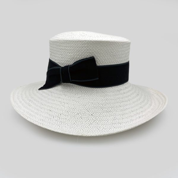 ψάθινο καλοκαιρινό καπέλο SUMMER STRAW HAT ALAMUDDIN CANOTIER STRAW WHITE
