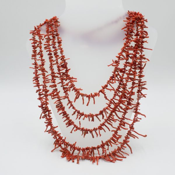 κολιέ Multi Strand Necklace with Cοral Branch n06 b