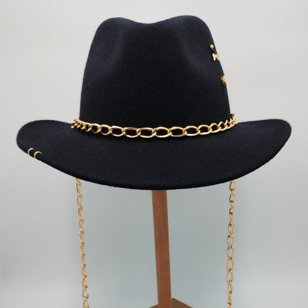 καπέλο μάλλινο στολισμένο hat exclusive felt wool no20a-14745
