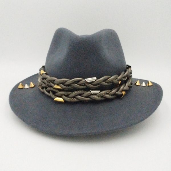 καπέλο μάλλινο στολισμένο hat exclusive felt wool no22a-14745