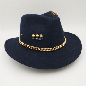 καπέλο μάλλινο στολισμένο hat exclusive felt wool no23b-14745