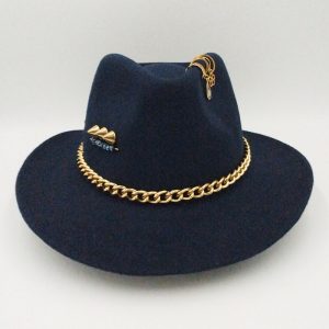 καπέλο μάλλινο στολισμένο hat exclusive felt wool no23c-14745
