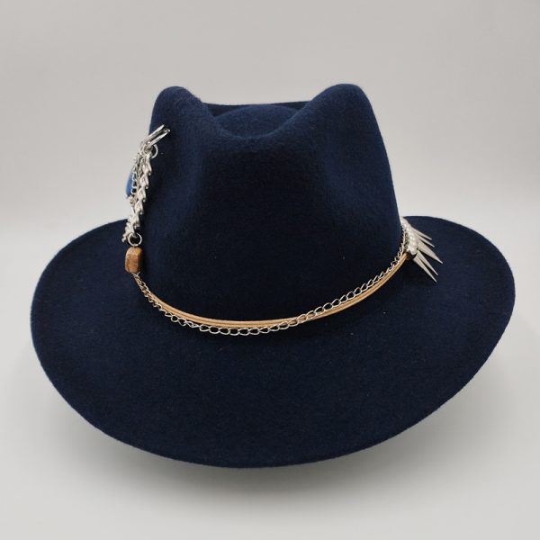 καπέλο μάλλινο στολισμένο hat exclusive felt wool no31b-14745