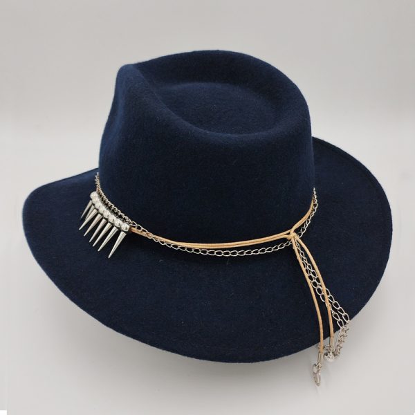 καπέλο μάλλινο στολισμένο hat exclusive felt wool no31c-14745