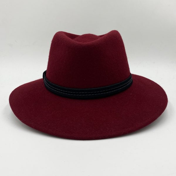 καπέλο μάλλινο μπορντώ bordeaux plantation feltwool waterproof hat AA9020a
