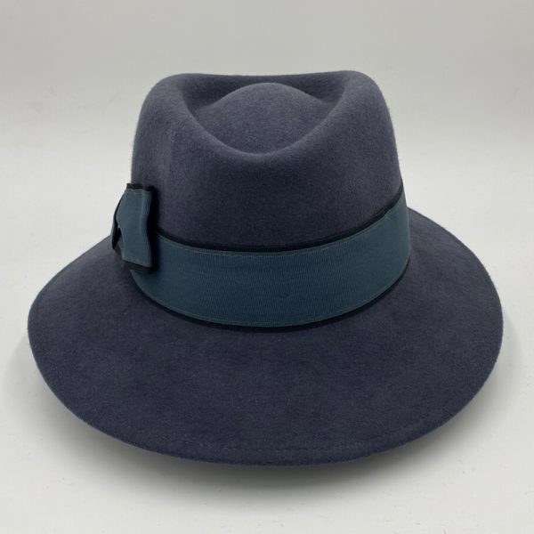 καπέλο μάλλινο γκρι gray female trilby feltwool AA9103