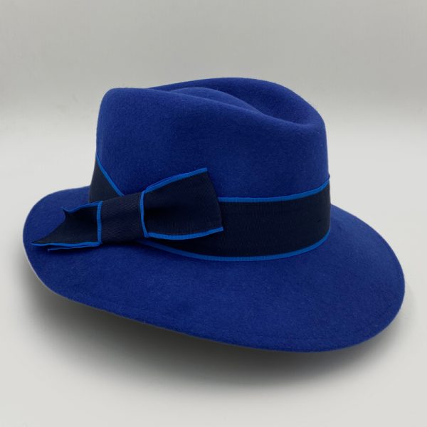 καπέλο μάλλινο royal blue female trilby feltwool AA9103