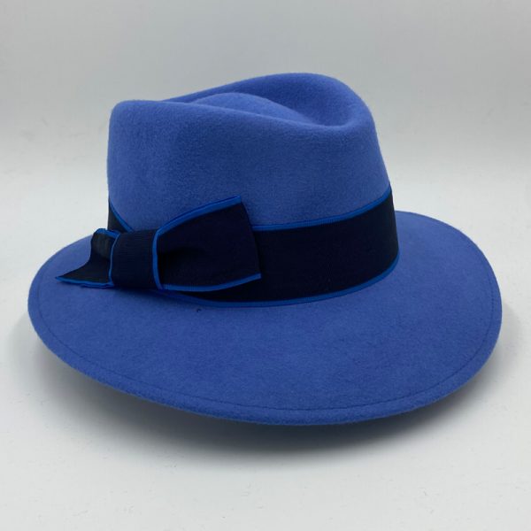 καπέλο μάλλινο stewardess blue female trilby feltwool AA9103