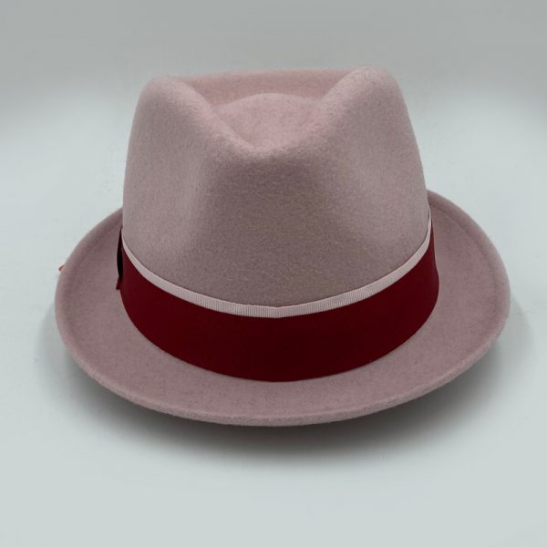 καπέλο μάλλινο ροζ pink FEMALE TRILBY FELTWOOL AA9105