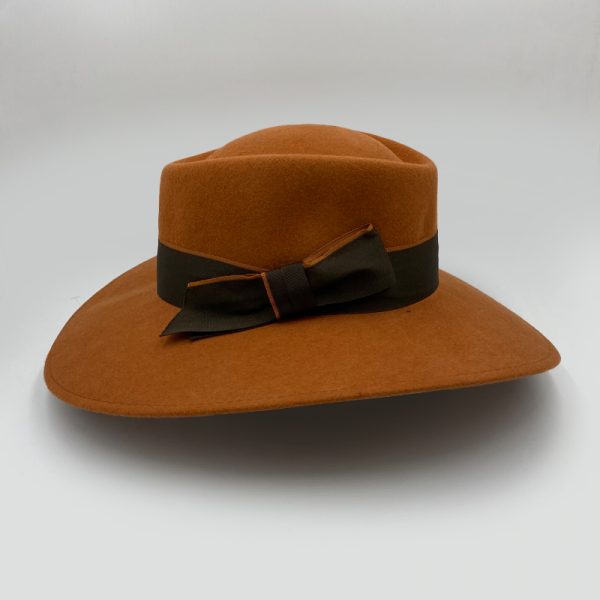 καπέλο μάλλινο tobacco gambler feltwool bicolor ribbon AA9099