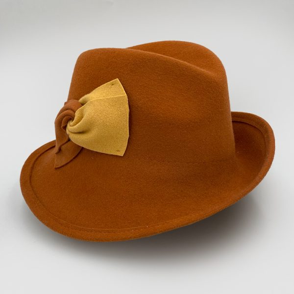 καπέλο μάλλινο tobacco felt wool cloche AA9097
