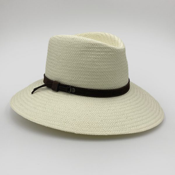 ψάθινο καλοκαιρινό καπέλο SUMMER STRAW HAT PLANTATION WIDE BRIMMED ECRU