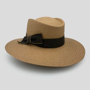 ψάθινο καλοκαιρινό καπέλο SUMMER STRAW HAT GAMBLER CAMEL