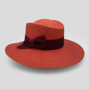 ψάθινο καλοκαιρινό καπέλο SUMMER STRAW HAT GAMBLER RED