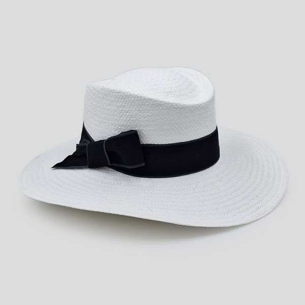 ψάθινο καλοκαιρινό καπέλο SUMMER STRAW HAT GAMBLER WHITE