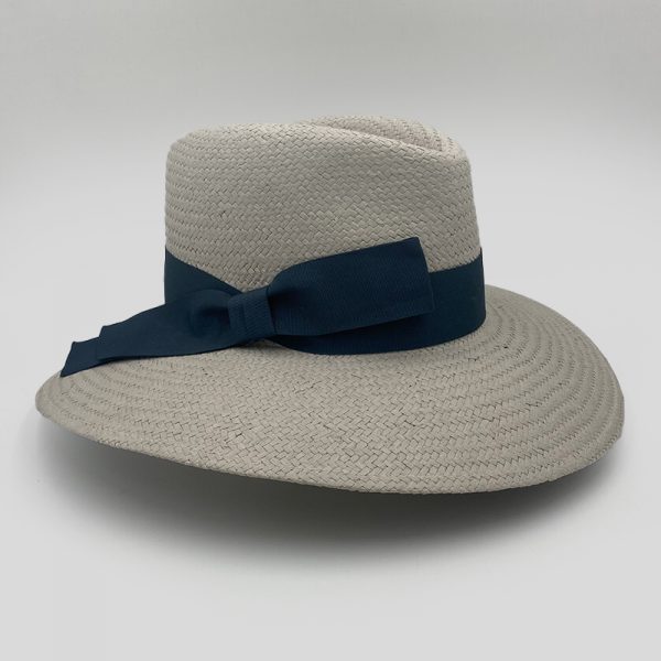 gray summer straw hat plantation