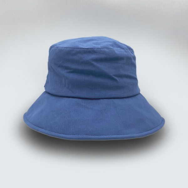 summer cotton cloche bow hat blue