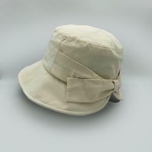 summer cotton cloche bow hat ecru