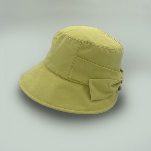 summer cotton cloche bow hat green