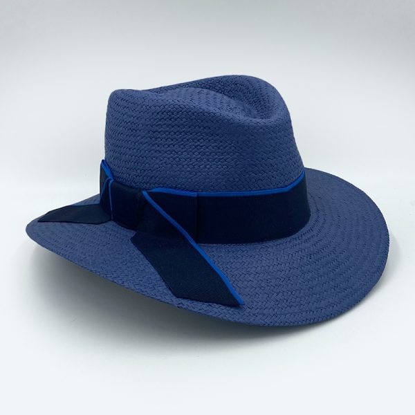 ψάθινο καλοκαιρινό καπέλο summer plantation straw hat blue