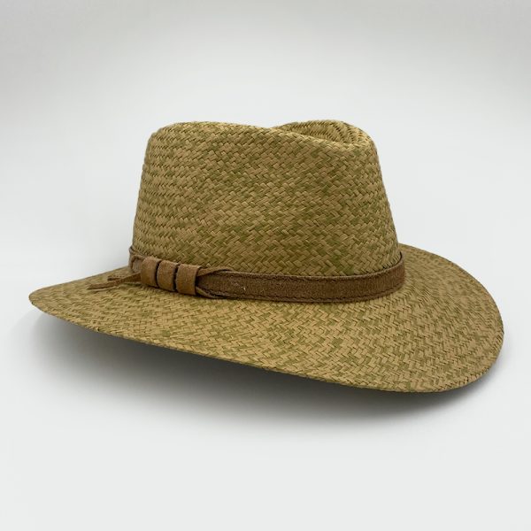 brown summer straw hat plantation
