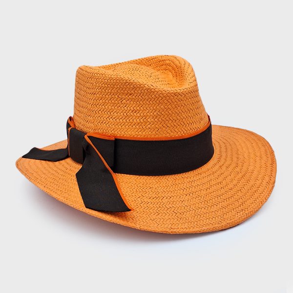 ψάθινο καλοκαιρινό καπέλο summer plantation straw hat ORANGE