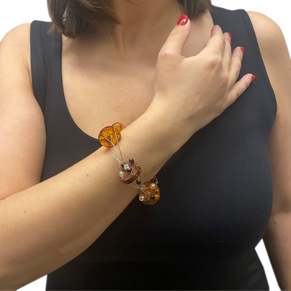 βραχιόλι Bracelet with amber b10