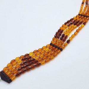 κολιέ Necklace Choker with amber n53 b
