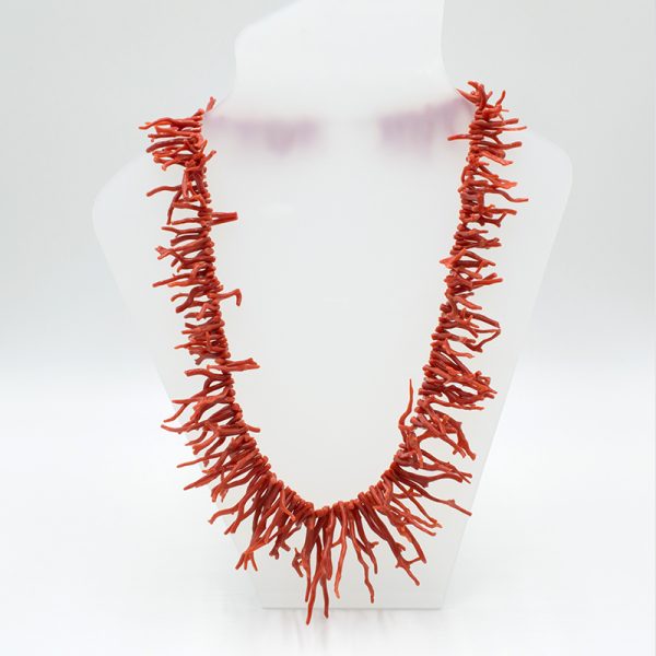 κολιέ Necklace single strand coral branch n44 a