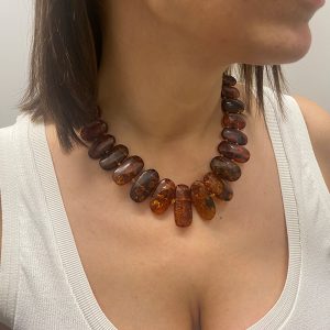 κολιέ Necklace with amber n47
