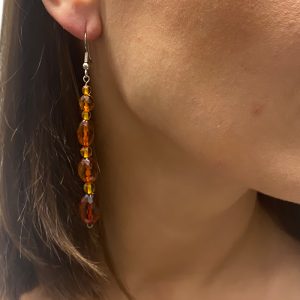 σκουλαρίκια earring with amber e04 a
