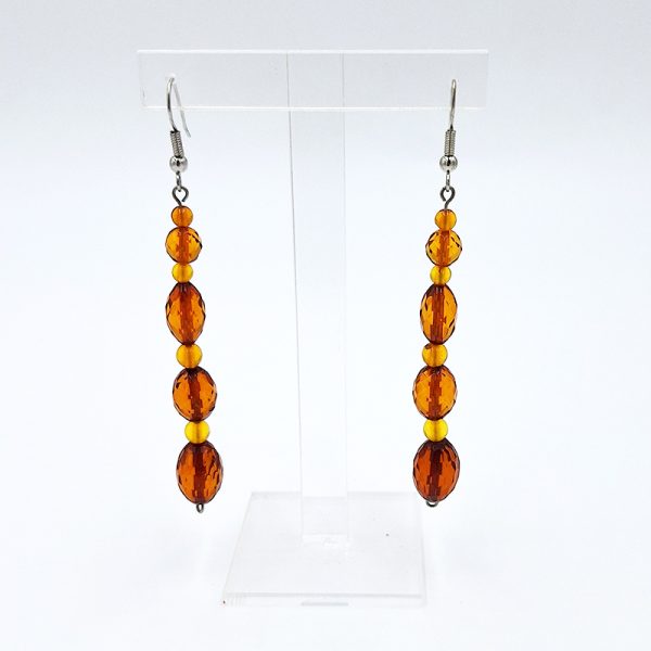 σκουλαρίκια earring with amber e04 b