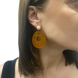 σκουλαρίκια earring with calcite filigrana e05