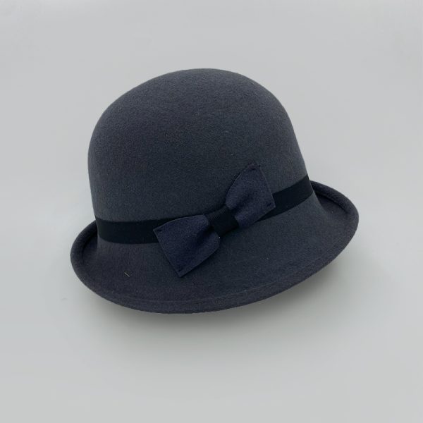 καπέλο μάλλινο γκρι hat felt wool female AA9104 GRAY